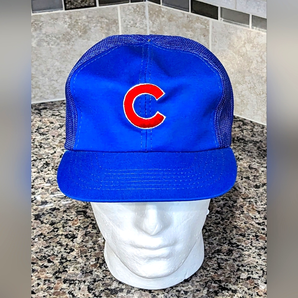 Vintage Deadstock 1980s Chicago Cubs MLB Officially Licensed Trucker Hat